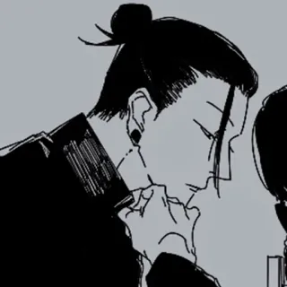 🕷 Suguru Geto Anime, Manga, Jujutsu Kaisen, Chignon/Cipolla, Stregone telegram sticker