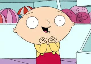😍 Stewie Griffin Family Guy cartoon, baby, funny, animated, character, humor telegram sticker