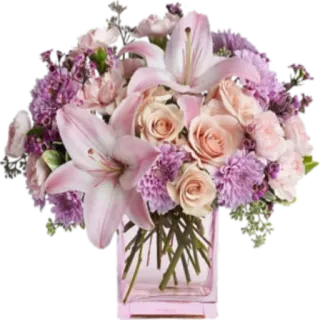 🌸 hoa, bó hoa, hoa ly, hoa hồng, cắm hoa, hồng, tím telegram sticker