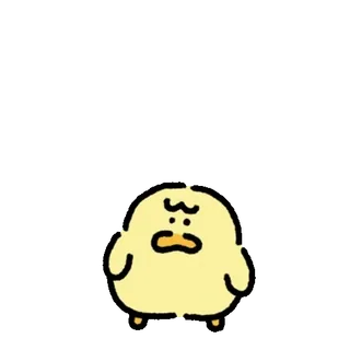 💬 pintinho, fofo, zangado, amarelo, pássaro, desenho animado whatsapp sticker