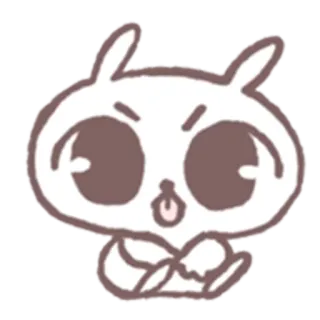 😛 うさぎ, 可愛い, 動物, 漫画 telegram sticker