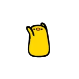 💛 lindo, amarillo, animal, pato, saludando, dibujos animados telegram sticker