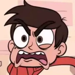 💫 Marco Diaz Star vs. the Forces of Evil dibujo animado, enojado, gracioso, Marco, Diaz, reacción whatsapp sticker