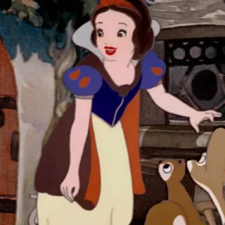 ⛄️ Snow White Snow White and the Seven Dwarfs 백설 공주, 디즈니, 만화, 동화, 동물, 애니메이션 telegram sticker