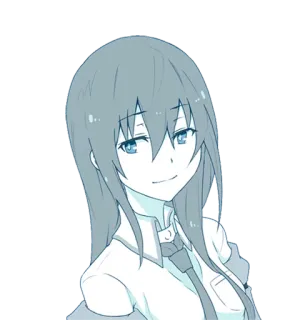 😌 Аниме, Девушка, Персонаж, Иллюстрация, Манга, Портрет telegram sticker