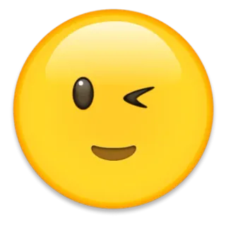😉 emoji, wink, face, yellow, expression, happy telegram sticker