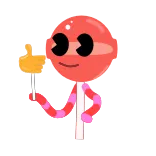 👍 Lutscher, Süßigkeit, süß, Cartoon, süß telegram sticker