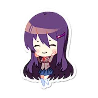 😜 Yuri Doki Doki Literature Club! Anime, Schattig, Doki Doki, Personage, Literatuurclub, Manga telegram sticker