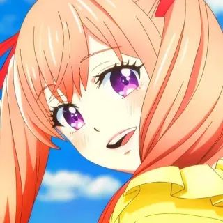 😀 Anime, Dziewczyna, Słodkie, Manga, Uśmiechnięta telegram sticker