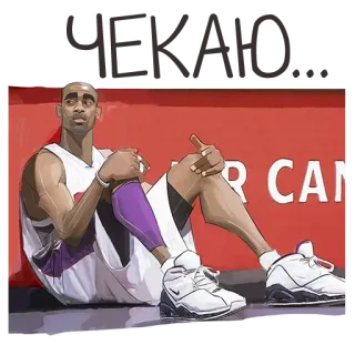 🤔 atleta, basket, seduto, cartone animato, sport telegram sticker
