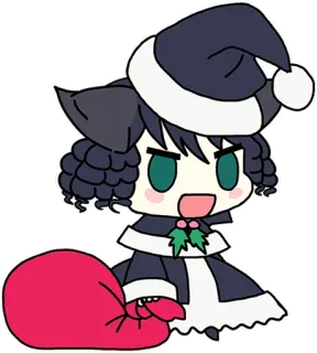 🎁 рождество, аниме, мультфильм, милый, дед мороз, праздники telegram sticker