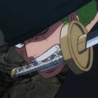 🧩 Zoro One Piece Anime, Spada, Pirata, Guerriero, Manga telegram sticker