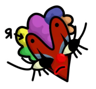 🎪 я abstrato, desenho animado, personagem, adesivo telegram sticker