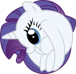 😶 Rarity My Little Pony cartoon, pony, mane, animation, unicorn, Rarity telegram sticker