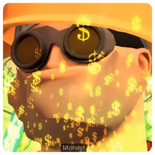 🤑 Money! dinheiro, dólares, engenheiro, óculos de sol telegram sticker