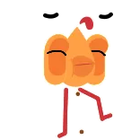 ๐ฉ cartoon, character, orange, funny, illustration telegram sticker