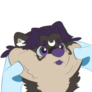 👐 animal, peludo, lindo, dibujos animados, personaje telegram sticker