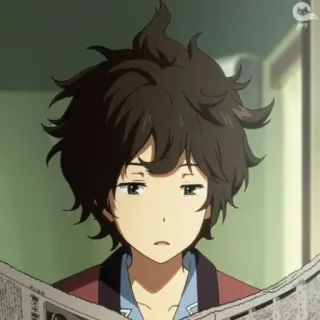 🍁 Houtarou Oreki Hyouka Anime, Hyouka, Houtarou Oreki, Nhân vật, Nam, Chân dung telegram sticker