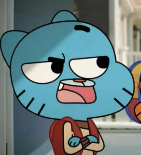 ❤️ Gumball Watterson The Amazing World of Gumball Cartoon, Gumball, Katze, Wütend, Animation, Figur whatsapp sticker