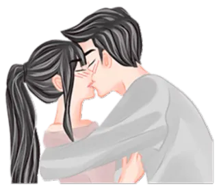 😘 besos, amor, romance, pareja, cariño telegram sticker