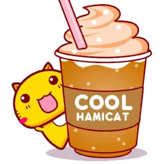 ☕ COOL
HAMICAT Katze, Hamsterkatze, cool, Getränk, Getränk, Cartoon, süß telegram sticker