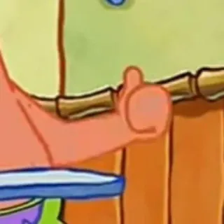 👍 Patrick Star Spongebob Squarepants patryk rozgwiazda, spongebob, kreskówka, kciuk w górę telegram sticker