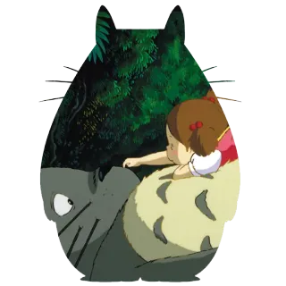 🐻 Totoro My Neighbor Totoro Totoro, Studio Ghibli, Anime, Cartone animato, Film, Fantasy, La città incantata telegram sticker