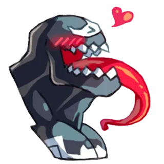 👅 Venom venom, marvel, symbiont, cartoon, aufkleber, monster telegram sticker