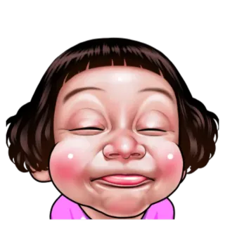 💩 卡通, 脸, 女孩, 开心, 表情符号 telegram sticker