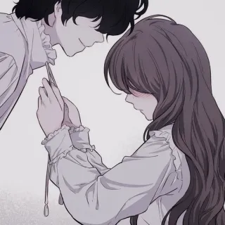 🗞 romance, illustration, couple, love, drawing, cartoon whatsapp sticker
