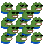 😂 Pepe the Frog pepe, rana, meme, cultura de internet, cool, gafas de sol whatsapp sticker