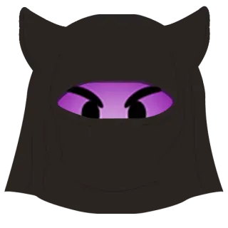 👿 olhos, ninja, máscara, roxo, escondido, sorrateiro telegram sticker