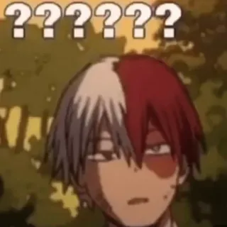 😳 Todoroki Shoto My Hero Academia ??????? Anime, Frage, Verwirrt, Todoroki, My Hero Academia telegram sticker