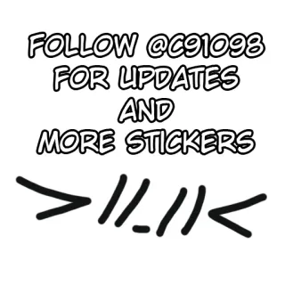 📝 FOLLOW @c91098 FOR UPDATES AND MORE STICKERS стикеры, обновления, подписаться, социальные сети telegram sticker