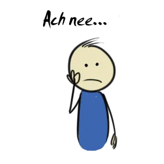 😦 strichmännchen, verärgert, genervt, geste, cartoon, einfach whatsapp sticker