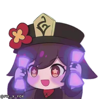 🎉 Hu Tao Genshin Impact whatsapp sticker
