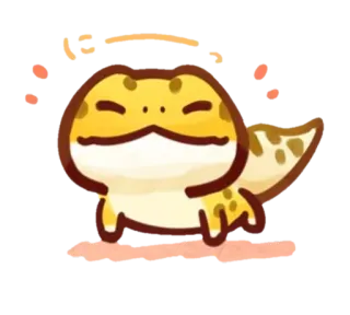 😚 Be happy gecko, eidechse, tier, fröhlich, süß, reptil telegram sticker