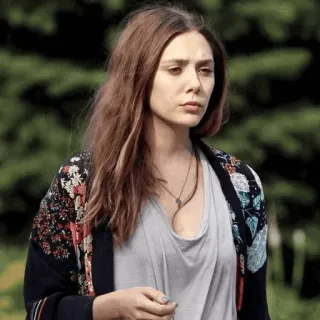◾️ Elizabeth Olsen woman, actress, portrait, celebrity, elizabeth olsen telegram sticker