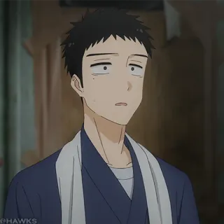 🎏 Anime, Homme, Portrait, Inquiet, Japonais telegram sticker