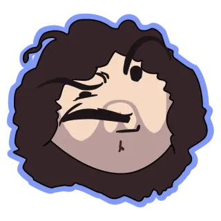 😕 Dessin animé, Expression, Visage, Drôle, Personnage telegram sticker