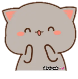 😄 mono, gato, kawaii, adorable, animal telegram sticker