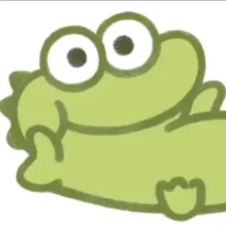 🙂 rana, dibujos animados, lindo, verde, animal, reptil telegram sticker