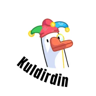 🤨 Kuldirdin canard, bouffon, autocollant, dessin animé, drôle, fantaisiste whatsapp sticker