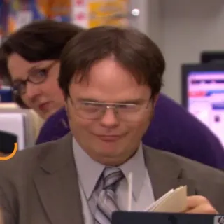😉 Dwight Schrute The Office Dwight, Schrute, The Office, NBC, Komedi, Acara TV whatsapp sticker