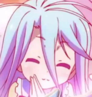 😊 Shiro No Game No Life Anime, Kawaii, Shiro, No Game No Life, Chibi whatsapp sticker