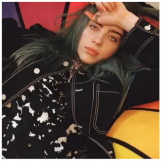 🤙 Billie Eilish 歌手, 音乐家, 名人, 肖像, Billie Eilish telegram sticker
