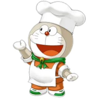 🍽 Doraemon doraemon, koch, cartoon, katze, roboter, kochen whatsapp sticker