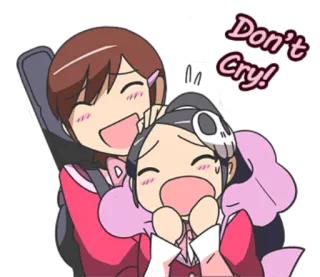 😀 Don't Cry! encouragement, mignon, animé, amitié, réconfort, illustration, dessin animé telegram sticker
