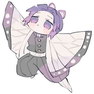 🧚‍♀ Shinobu Kocho Demon Slayer anime, chibi, demon slayer, shinobu kocho, butterfly telegram sticker