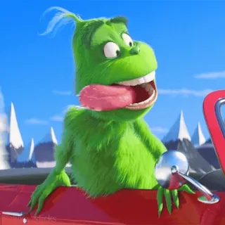 🤪 The Grinch How the Grinch Stole Christmas! กริ๊นช์, คริสต์มาส, การ์ตูน, ตลก, ฮูวิลล์, ดร. ซูส, วันหยุด whatsapp sticker
